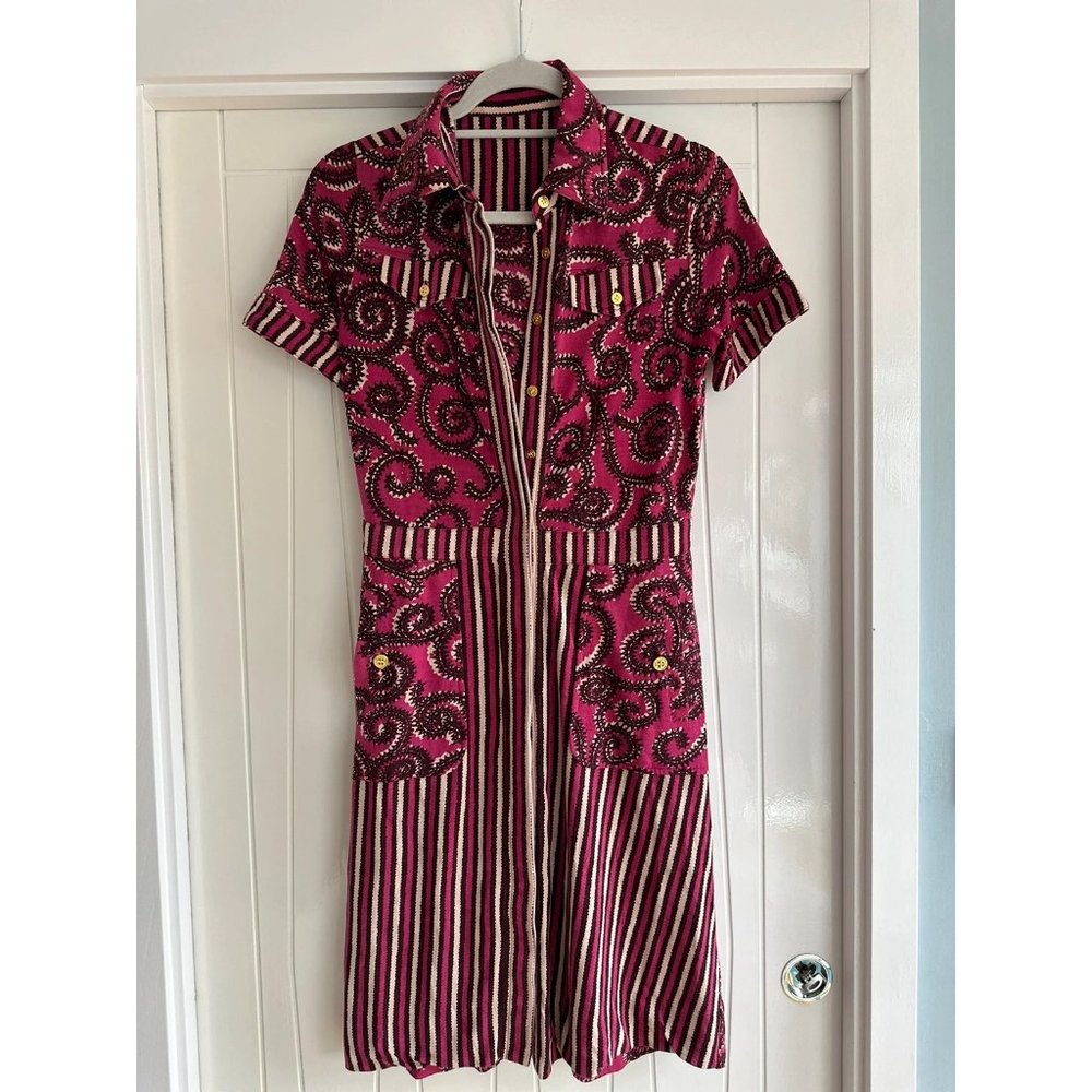 Tory Burch Silk Cotton Shirt Dress size S UK 8 Knee - Picture 1 of 5